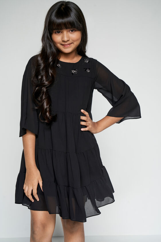 Starry Night Black Dress, Black, image 1